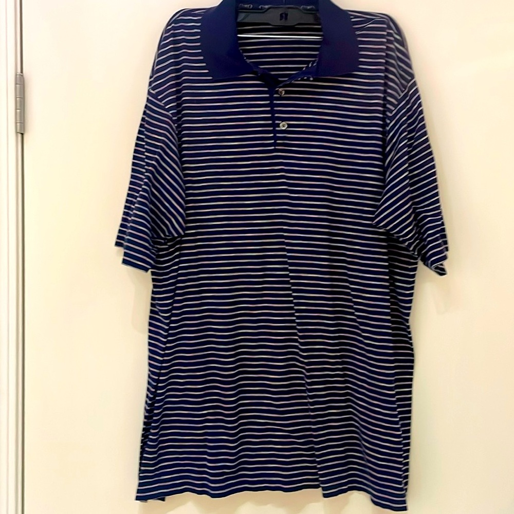 EUC,‎ xl, Como Sport, Made in Italy, 100% cotton striped polo